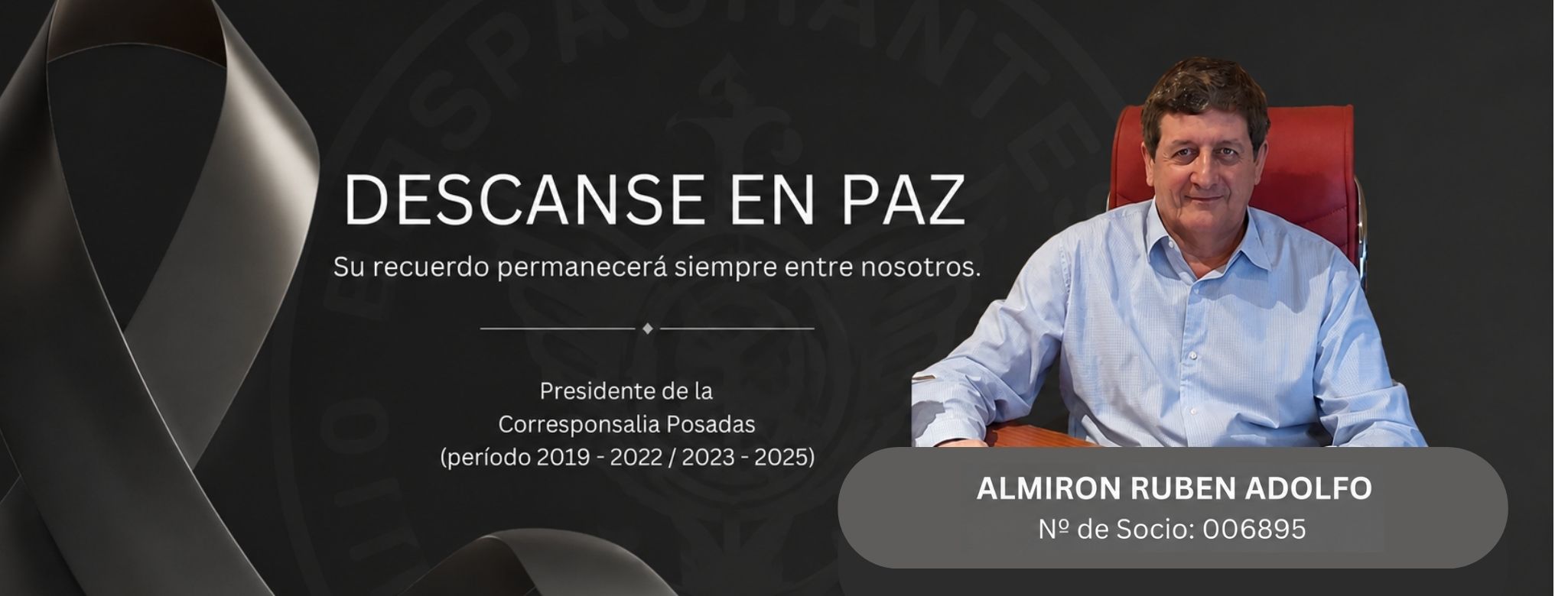 El CDA recuerda con profundo pesar a su socio Rubén Almiró